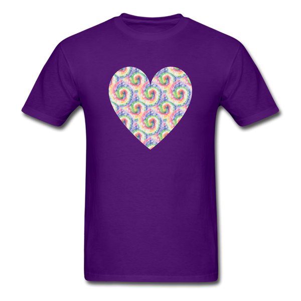 8185 Daydream Tie Dye Heart GRAPHIC TSHIRT - purple