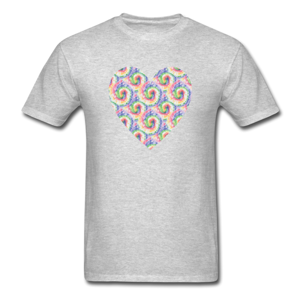 8185 Daydream Tie Dye Heart GRAPHIC TSHIRT - heather gray