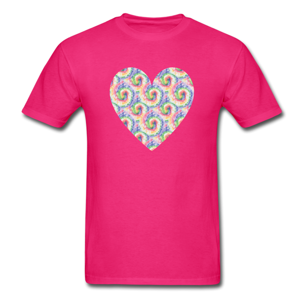 8185 Daydream Tie Dye Heart GRAPHIC TSHIRT - fuchsia