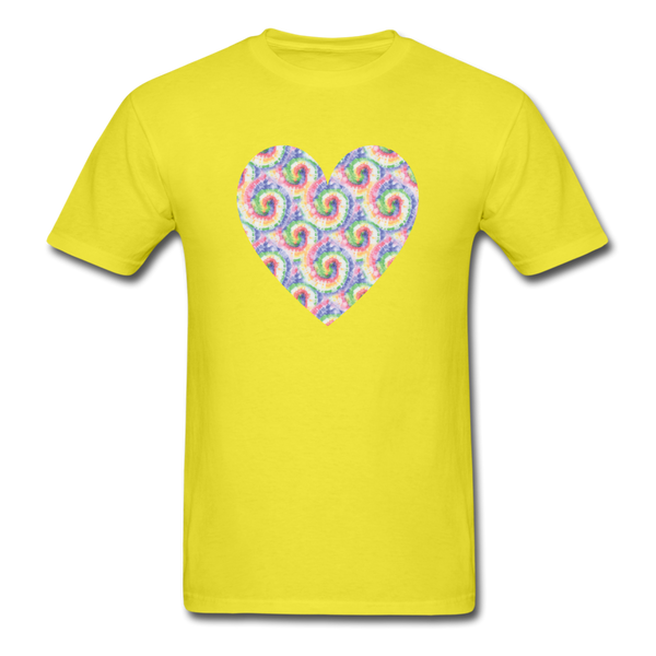 8185 Daydream Tie Dye Heart GRAPHIC TSHIRT - yellow