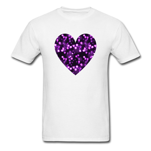 8192 More Purple Bubbles Heart PREMIUM TSHIRT - white