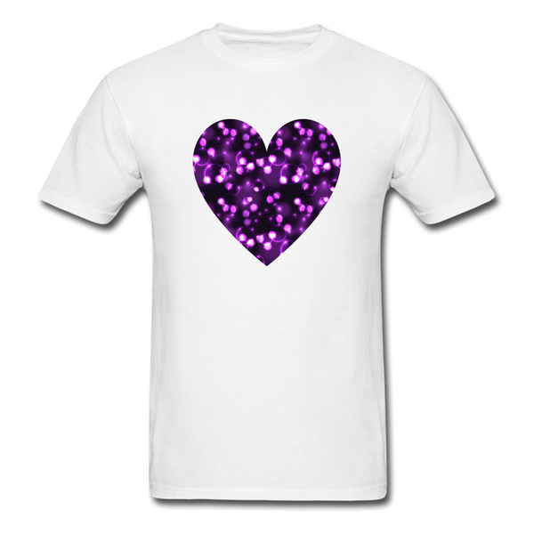 8192 More Purple Bubbles Heart PREMIUM TSHIRT - white