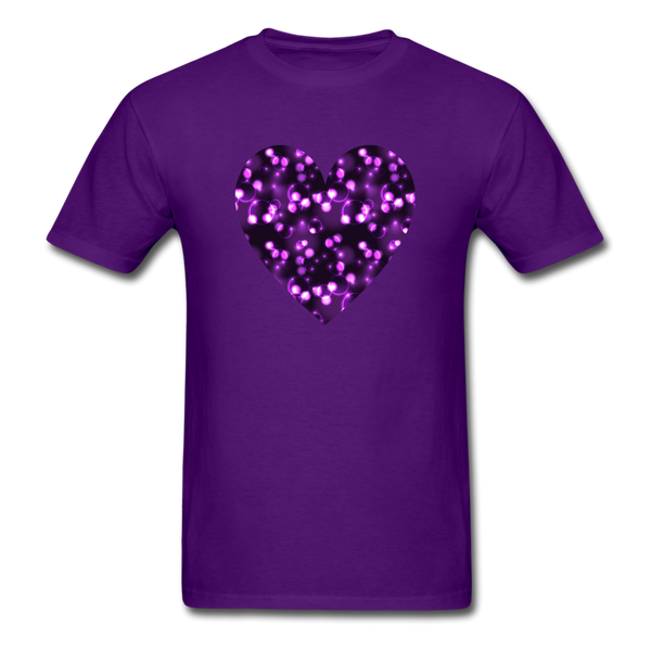 8192 More Purple Bubbles Heart PREMIUM TSHIRT - purple