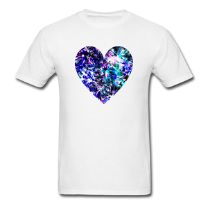 Tie Dye Splatter Heart PREMIUM TSHIRT - white