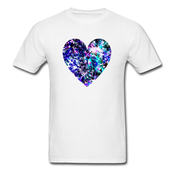 Tie Dye Splatter Heart PREMIUM TSHIRT - white