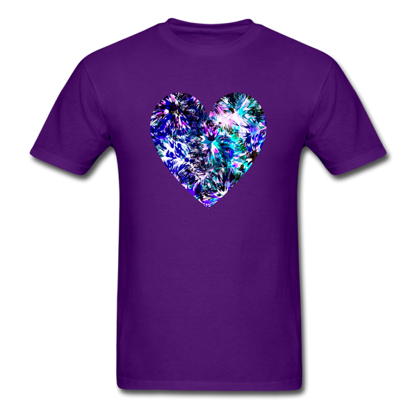 Tie Dye Splatter Heart PREMIUM TSHIRT - purple