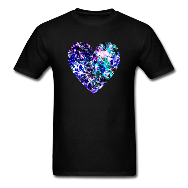 Tie Dye Splatter Heart PREMIUM TSHIRT - black