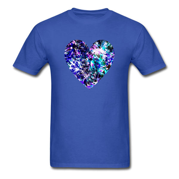 Tie Dye Splatter Heart PREMIUM TSHIRT - royal blue