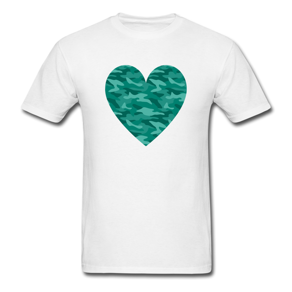 True Greens Camo Heart PREMIUM TSHIRT - white