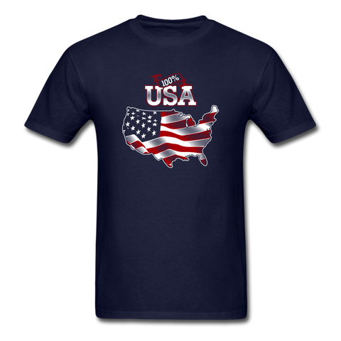 100% USA PREMIUM TSHIRT - navy