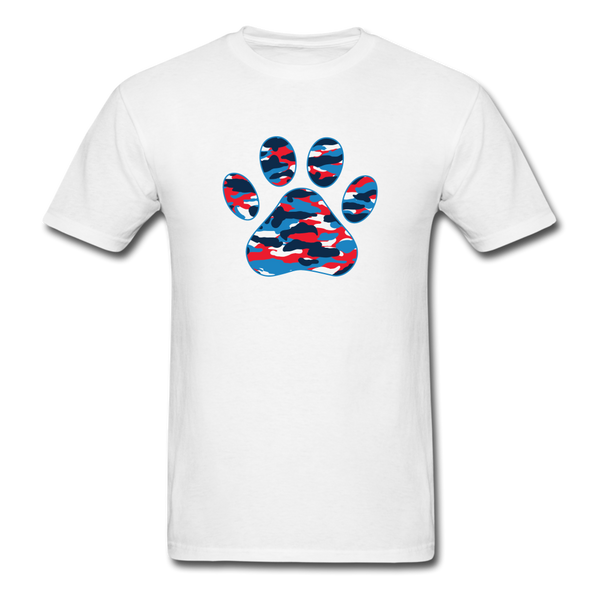 8219 Home Of The Brave Camo Paw PREMIUM TSHIRT - white