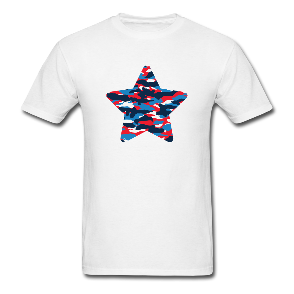 8219 Home Of The Brave Camo Star PREMIUM TSHIRT - white