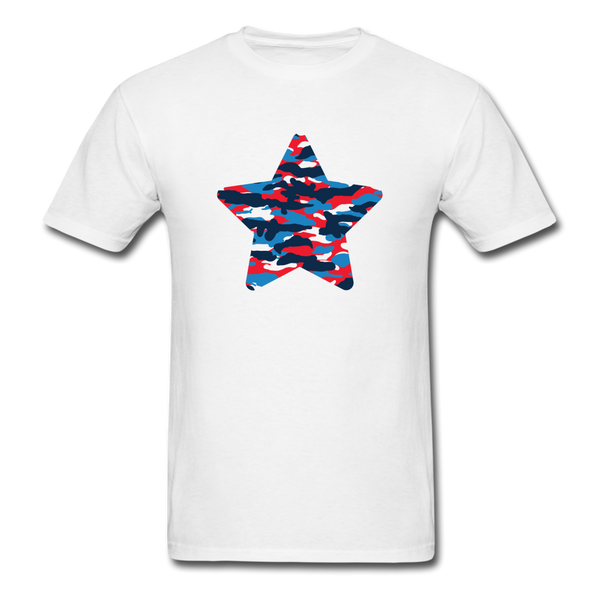 8219 Home Of The Brave Camo Star PREMIUM TSHIRT - white