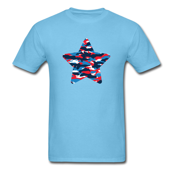 8219 Home Of The Brave Camo Star PREMIUM TSHIRT - aquatic blue