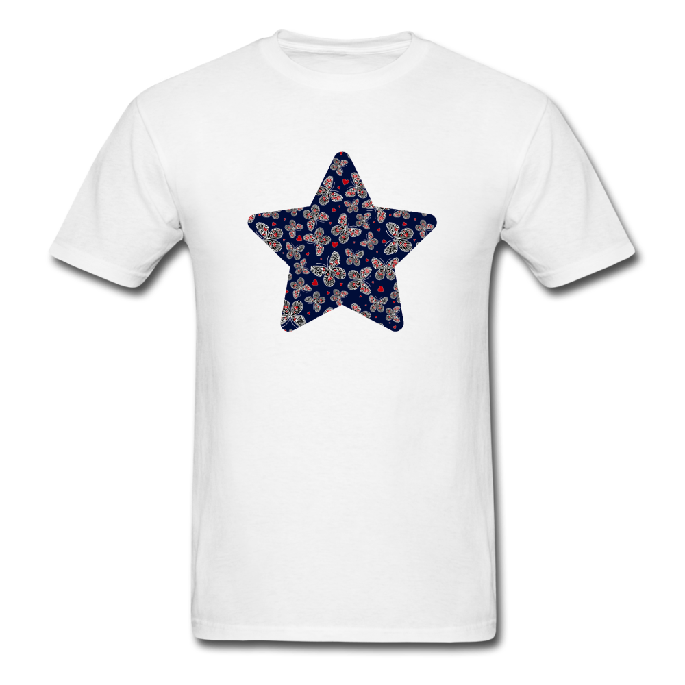 8220 Liberty Butterfly Star PREMIUM TSHIRT - white