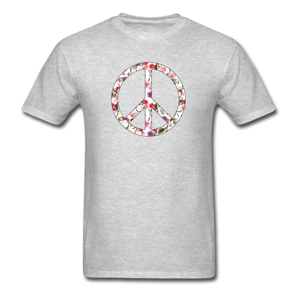 8190 Floral & Dream Catcher Peace Symbol PREMIUM TSHIRT - heather gray