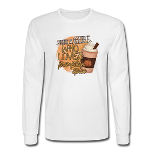 4/4S Just A Girl Who Loves Pumpkin Spice PREMIUM TSHIRT - white