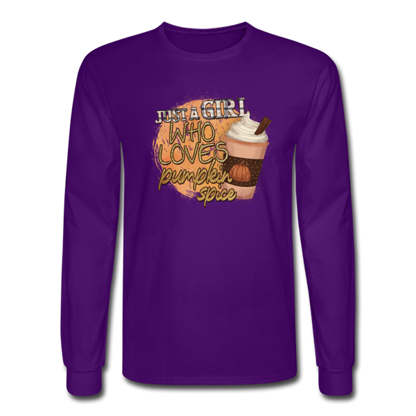 4/4S Just A Girl Who Loves Pumpkin Spice PREMIUM TSHIRT - purple