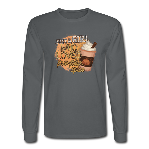 4/4S Just A Girl Who Loves Pumpkin Spice PREMIUM TSHIRT - charcoal