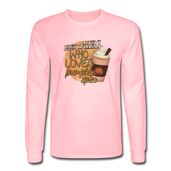 4/4S Just A Girl Who Loves Pumpkin Spice PREMIUM TSHIRT - pink