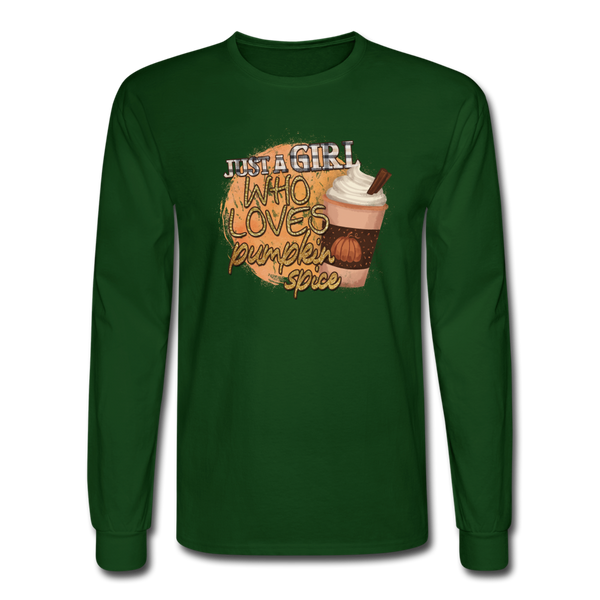 4/4S Just A Girl Who Loves Pumpkin Spice PREMIUM TSHIRT - forest green