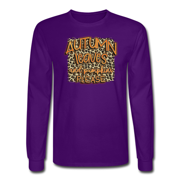 4/4S Autumn Leaves & Pumpkins Please PREMIUM TSHIRT - purple