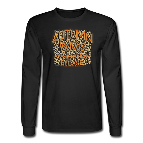 4/4S Autumn Leaves & Pumpkins Please PREMIUM TSHIRT - black
