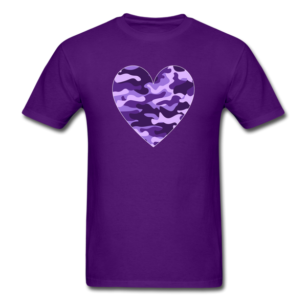 8020 Another Purple Camo Heart PREMIUM TSHIRT - purple