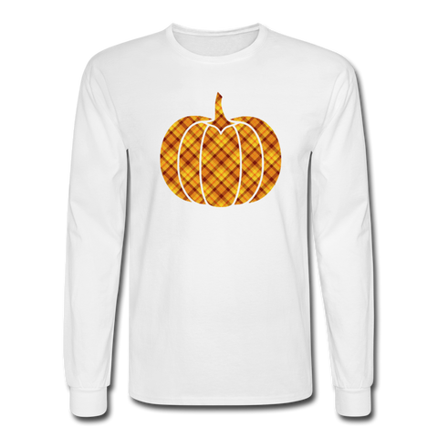 4/4S 8259 Harvest Plaid Pumpkin PREMIUM TSHIRT - white