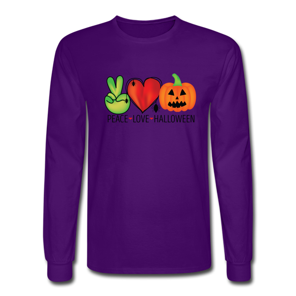 4/4S Peace Love Halloween PREMIUM TSHIRT - purple