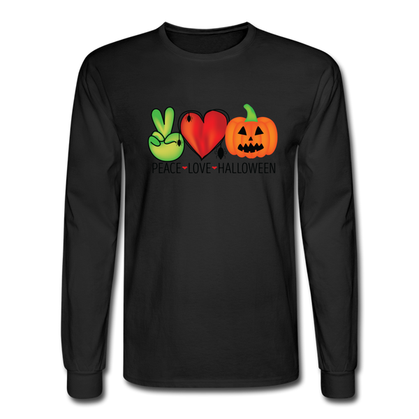 4/4S Peace Love Halloween PREMIUM TSHIRT - black