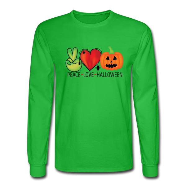 4/4S Peace Love Halloween PREMIUM TSHIRT - bright green