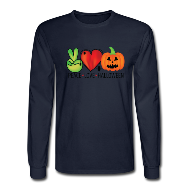 4/4S Peace Love Halloween PREMIUM TSHIRT - navy