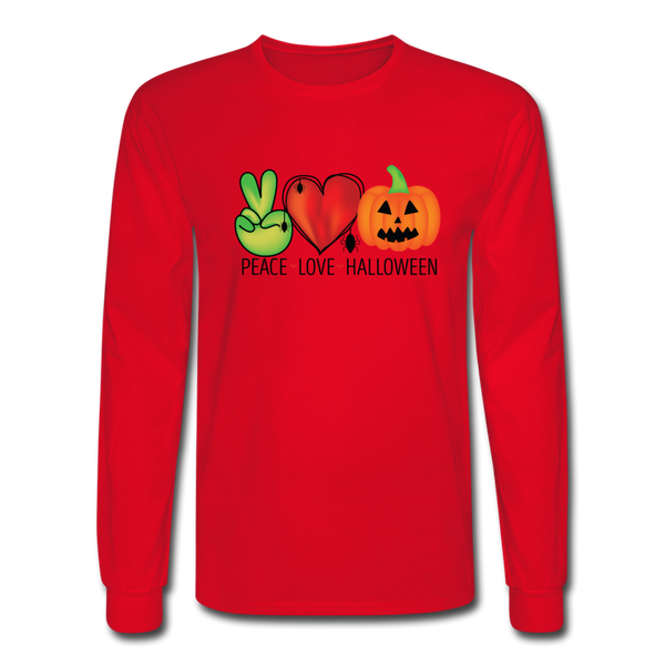 4/4S Peace Love Halloween PREMIUM TSHIRT - red