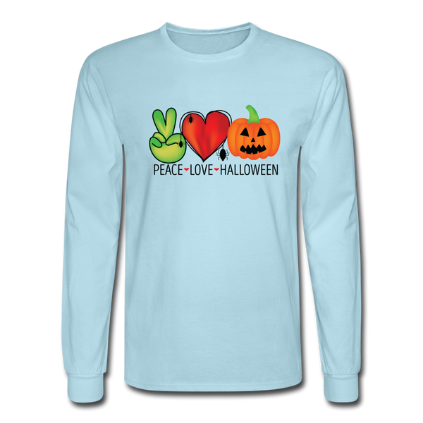 4/4S Peace Love Halloween PREMIUM TSHIRT - powder blue