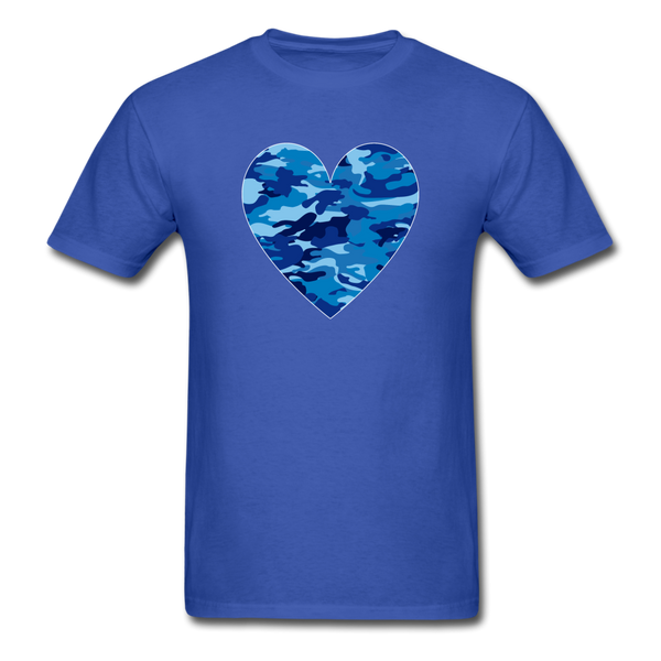 1/4S 8255 Our Blue Camo Heart PREMIUM TSHIRT - royal blue