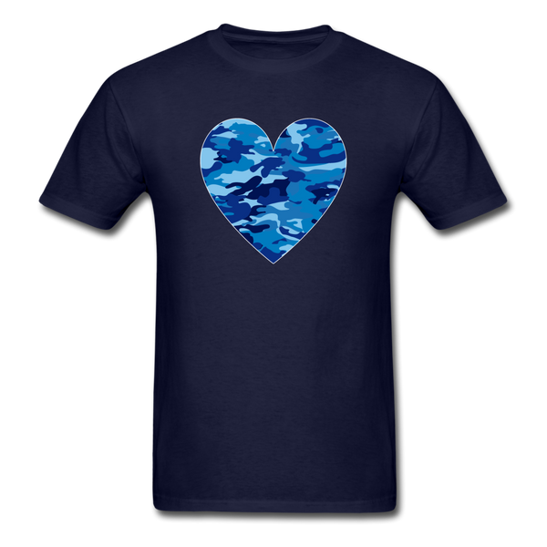 1/4S 8255 Our Blue Camo Heart PREMIUM TSHIRT - navy