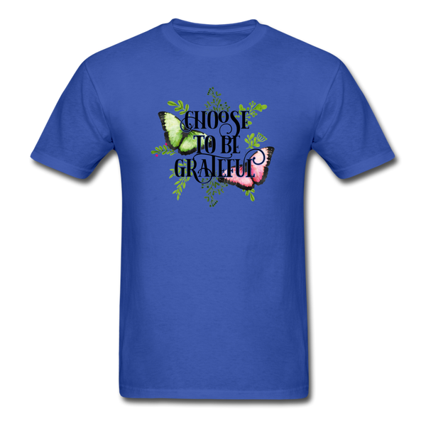 1/4S Choose To Be Grateful Butterfly PREMIUM TSHIRT - royal blue