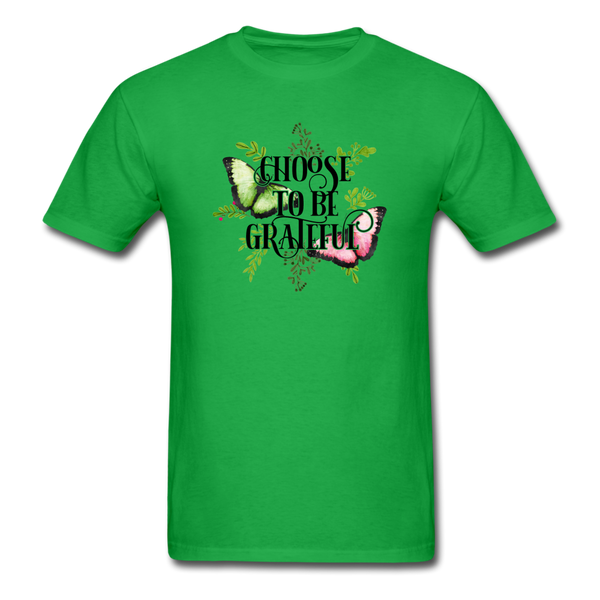 1/4S Choose To Be Grateful Butterfly PREMIUM TSHIRT - bright green