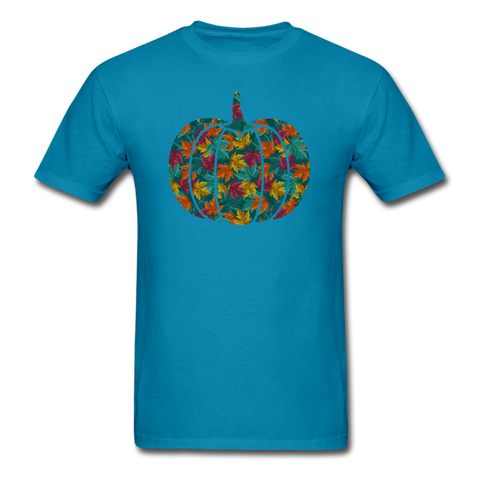 1/4S 8034 Maple Leaves Pumpkin PREMIUM TSHIRT - turquoise