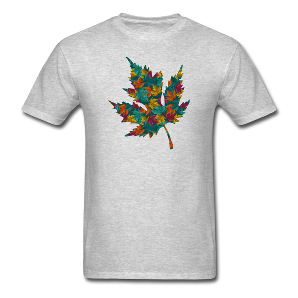 1/4S 8034 Maple Leaves PREMIUM TSHIRT - heather gray