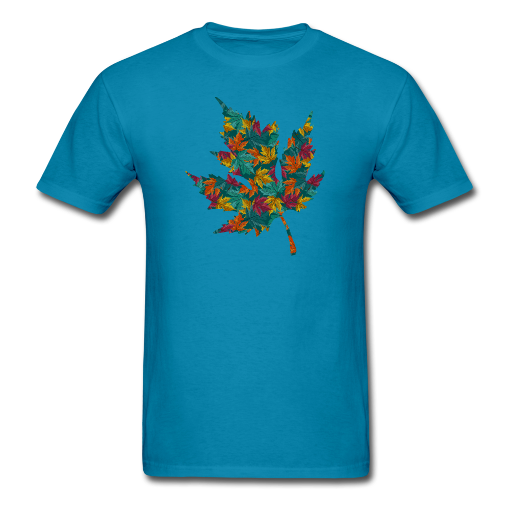 1/4S 8034 Maple Leaves PREMIUM TSHIRT - turquoise