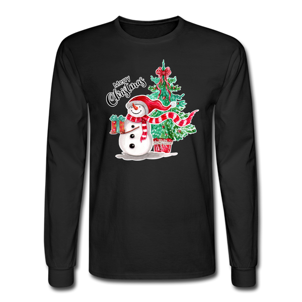 4/4S Snowman & Tree PREMIUM TSHIRT - black