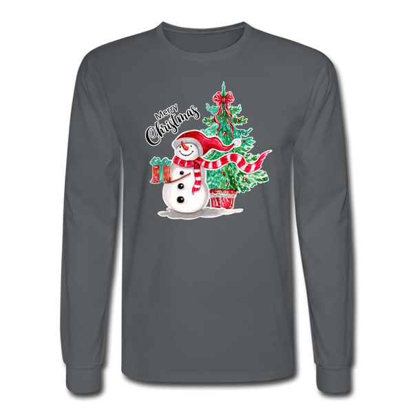 4/4S Snowman & Tree PREMIUM TSHIRT - charcoal