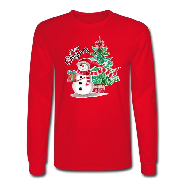 4/4S Snowman & Tree PREMIUM TSHIRT - red