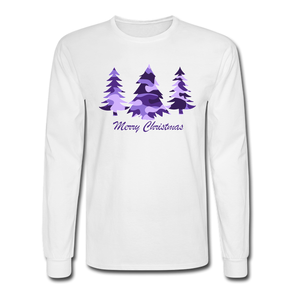 4/4S Purple Camo Trees PREMIUM TSHIRT - white