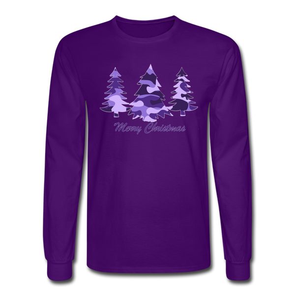 4/4S Purple Camo Trees PREMIUM TSHIRT - purple