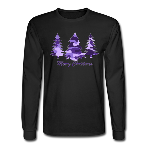 4/4S Purple Camo Trees PREMIUM TSHIRT - black