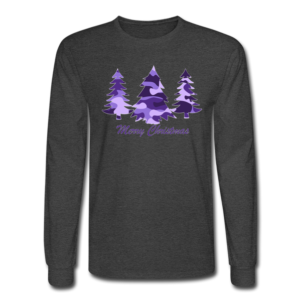 4/4S Purple Camo Trees PREMIUM TSHIRT - heather black