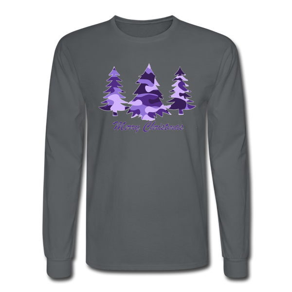 4/4S Purple Camo Trees PREMIUM TSHIRT - charcoal